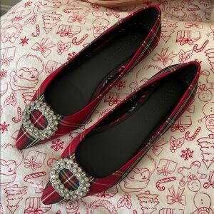 B.O.G. Collective Plaid Flats